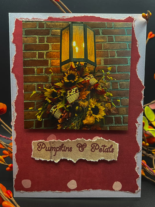 Pumpkins & Petals Greeting Card – Haunted Whispers Collection