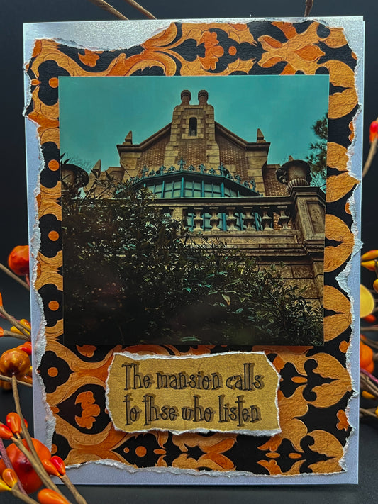 The Mansion Calls Greeting Card – Haunted Whispers Collection