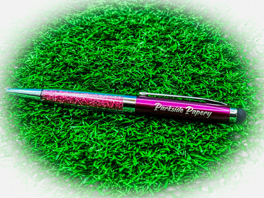 Crystal Diamond Stylus Ballpoint Pen – Princess Pink (Black Ink)