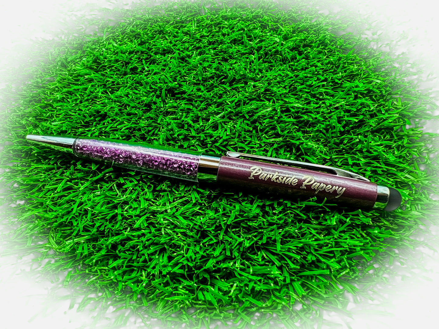 Crystal Diamond Stylus Ballpoint Pen – Twilight Mauve (Black Ink)