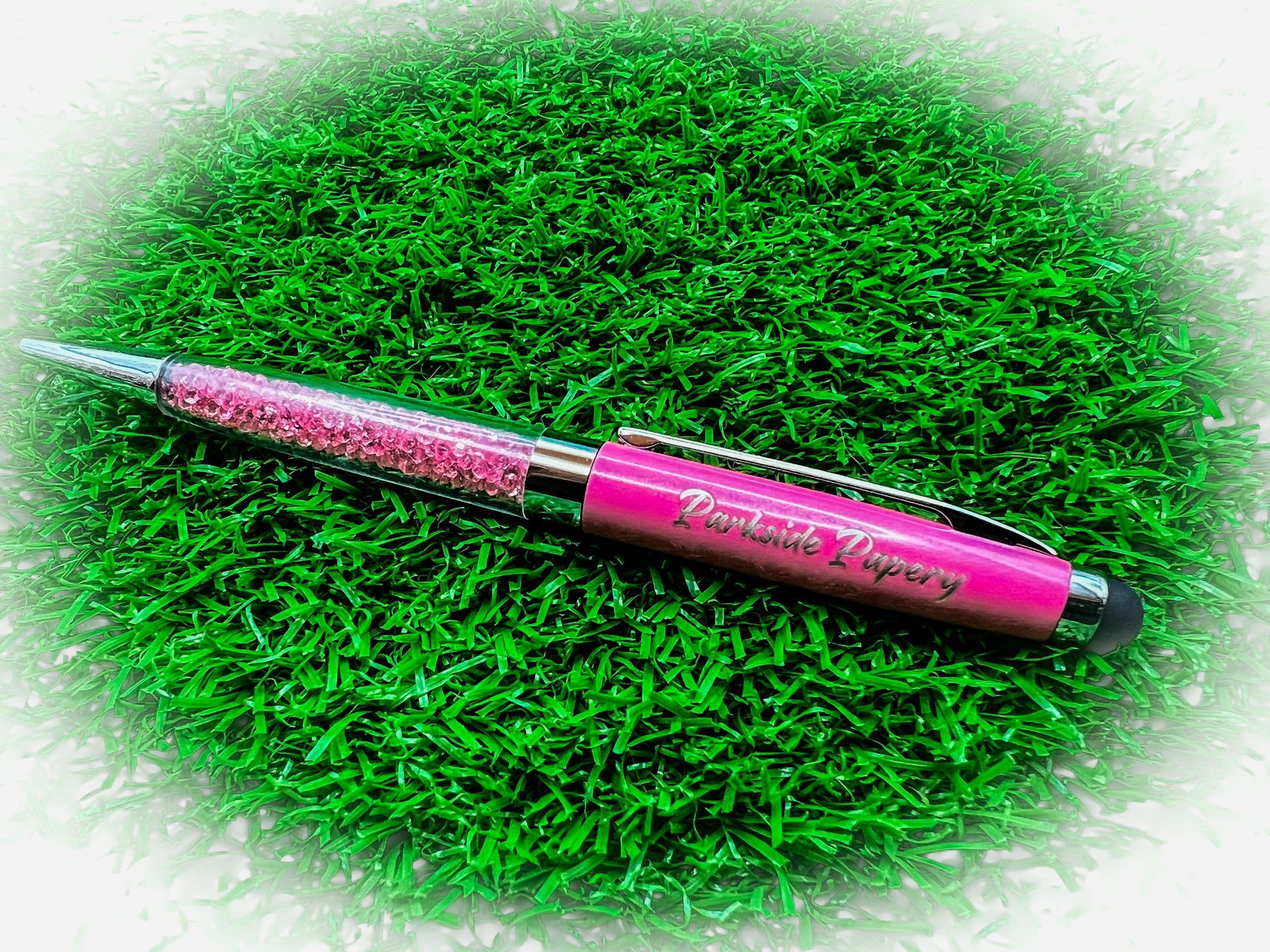 Crystal Diamond Stylus Ballpoint Pen – Rose Pink (Black Ink