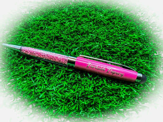 Crystal Diamond Stylus Ballpoint Pen – Rose Pink (Black Ink)