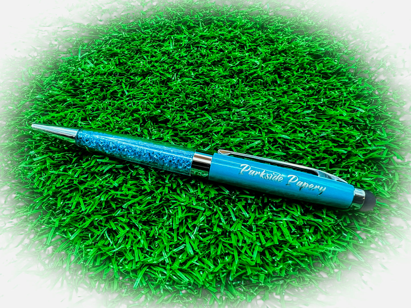 Crystal Diamond Stylus Ballpoint Pen – Tiffany Blue (Black Ink)