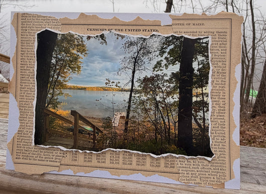 Porch View on Hermon Pond Greeting Card