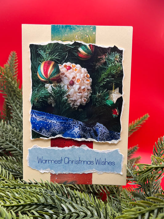 🍿 Popcorn & Peppermint Christmas Card